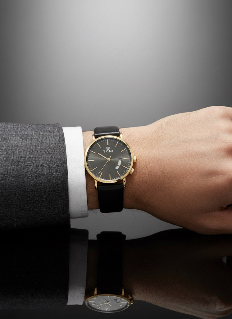 TOMI T-111 Men Wrist Watch Quartz Date Round Dial