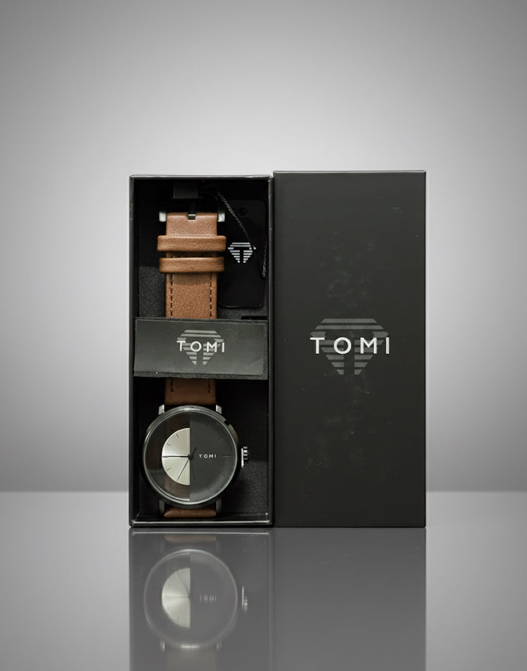 TOMI T-112 Men Wrist Watch Quartz Date Round Dial