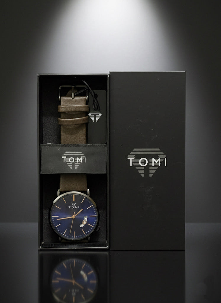 TOMI T-107 Date Quartz Luxury Slim Watch – New Arrival