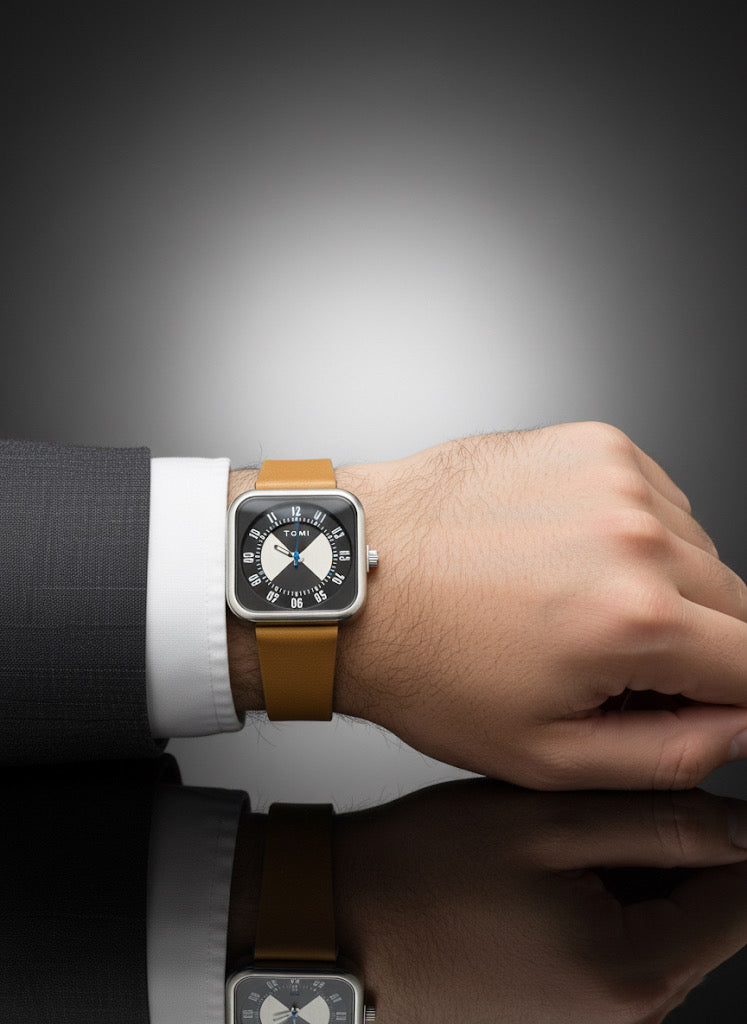 TOMI T- 105 Luxury Watch Date Quartz Square Dial